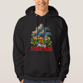 Veste À Capuche Joyeux sapins feux de Noël Pyjama Poissons Animaux