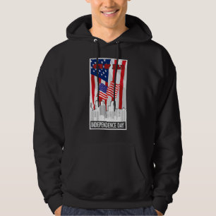 Veste À Capuche Juillet 4 US City Independence Day Liberté América