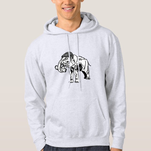 Veste À Capuche Jumbo Basic Hoodie (Grey) (Devant)