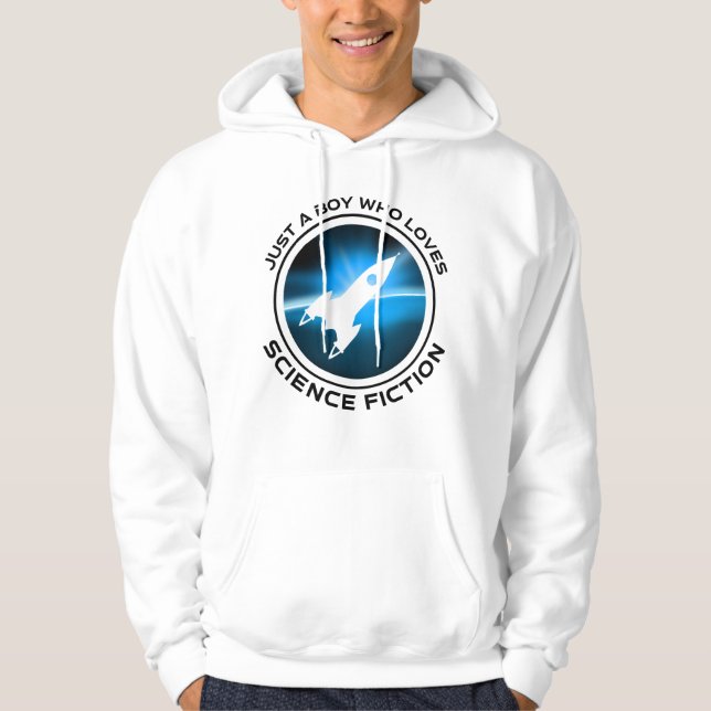 Veste À Capuche Juste un garçon qui aime la science-fiction (Devant)