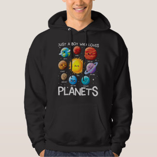 Veste À Capuche Juste Un Garçon Qui Aime Les Planètes Système Sola