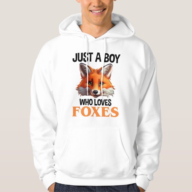 Veste À Capuche Juste Un Garçon Qui Aime Les Renards (Devant)