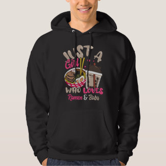 Veste À Capuche Juste une fille qui aime le ramen et le boba