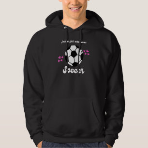 Veste À Capuche Juste Une Fille Qui Aime Le Sport De Football Mign