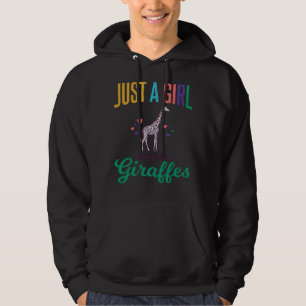 Veste À Capuche Juste une fille qui aime les girafes vintage vecte