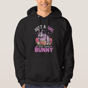 Veste À Capuche Juste Une Fille Qui Aime Les Oeufs De Lapin Fleurs