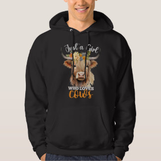 Veste À Capuche Juste une fille qui aime les vaches Écosse Highlan