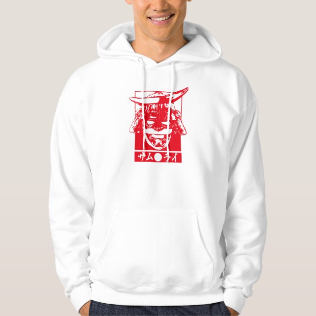 Veste À Capuche [Katakana] Caractère rouge samouraï (Devant)