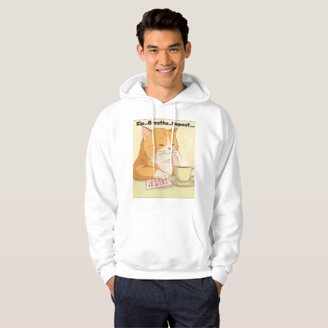 Veste À Capuche kawaii cat hoodie (Devant entier)