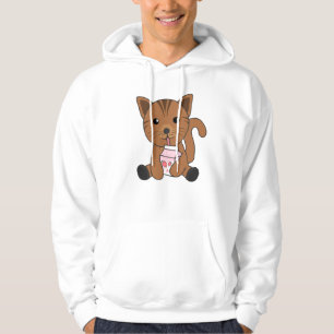 Veste À Capuche Kawaii Chat Retro Lait de fraise japonais
