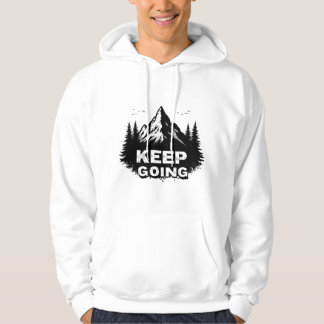 Veste À Capuche Keep Going Hoodie – Minimal Motivational Typograph