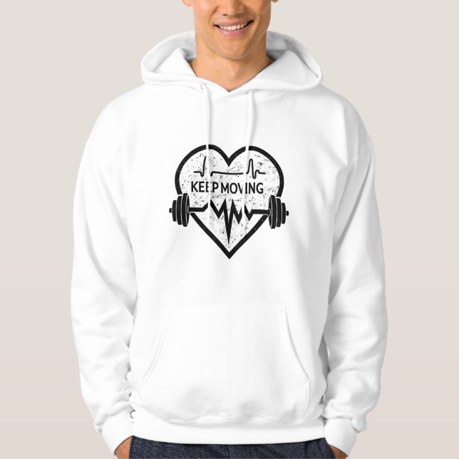 Veste À Capuche Keep Moving Black Heart Hoodie – Minimal (Devant)