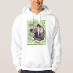 Veste À Capuche Keeshond Puppy in the Garden Peinture Art original