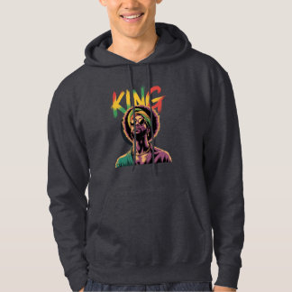 Veste À Capuche King - Black Pride Rasta Couleurs Design