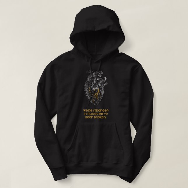 Veste À Capuche Kintsugi Stronge quand Broken Japonais Pottery Rep (Design devant)