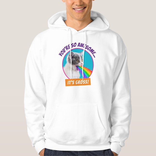 Veste À Capuche Kitten crache vers le ciel (Devant)