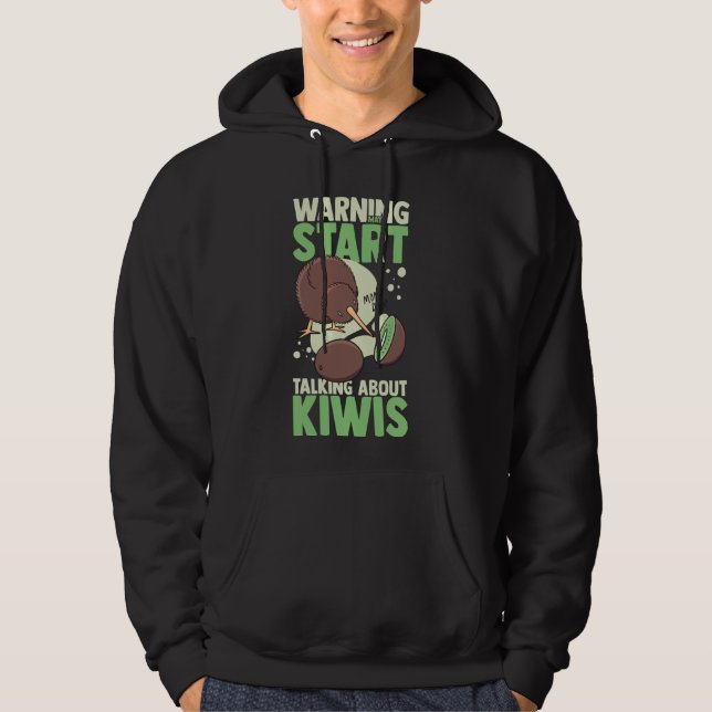 Veste À Capuche Kiwi Bird Funny Nouvelle-Zélande mignons Animaux (Devant)