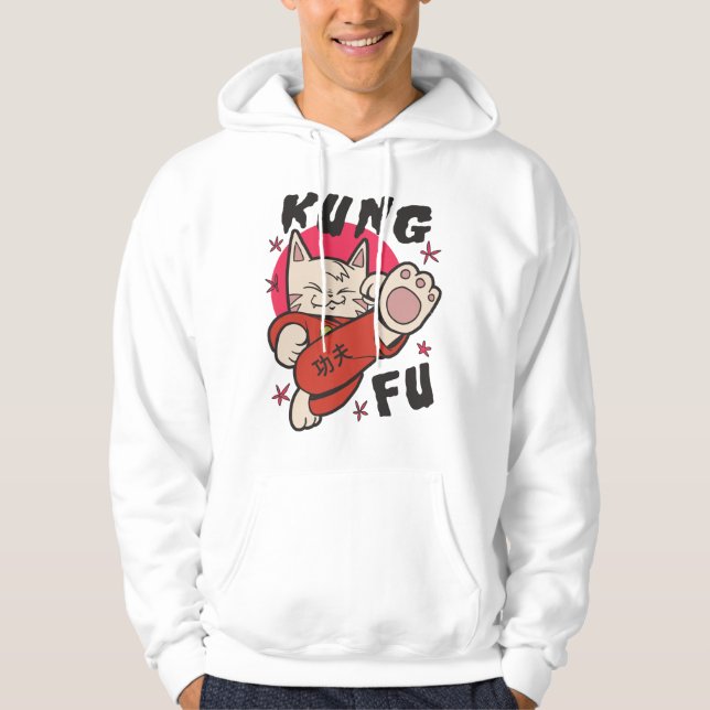 Veste À Capuche Kung Fu Cat (Devant)