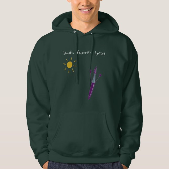 Veste À Capuche L’oeuvre de votre enfant pour papa sur un (Devant)