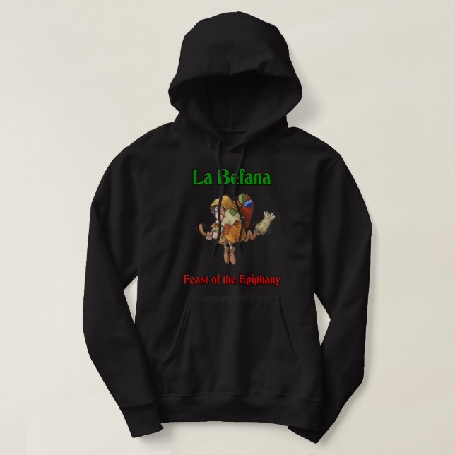 Veste À Capuche La Befana Fête de l'Epiphanie Raglan Baseball Te (Design devant)