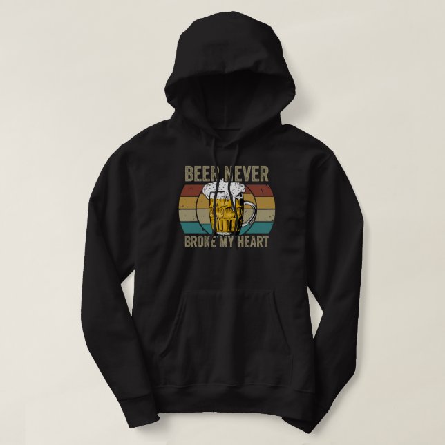 Veste À Capuche La bière ne m'a jamais brisé le coeur (Design devant)