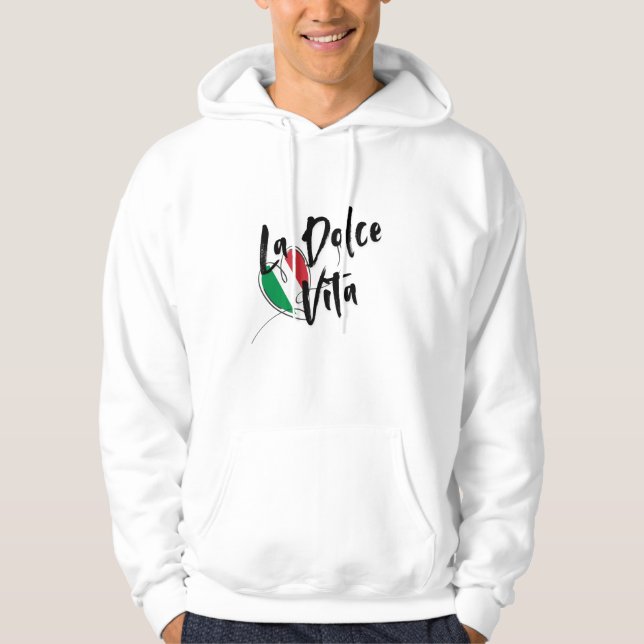 VESTE À CAPUCHE LA DOLCE VITA ,THE ITALIAN SWEET LIFE (Devant)