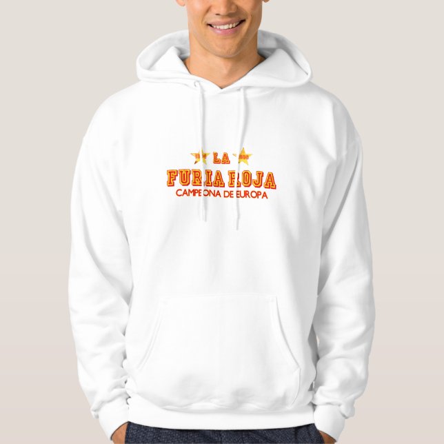 Veste À Capuche La Furia Roja Campeona de Europa de l'Espagne (Devant)