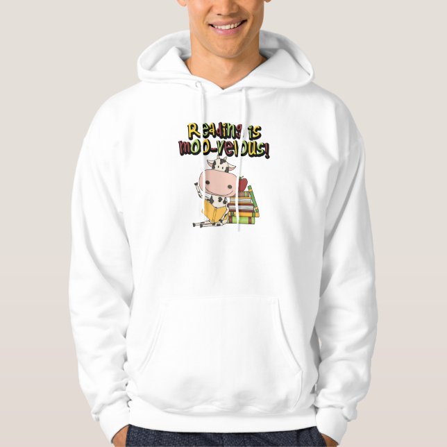 Veste À Capuche La lecture est MOO-velous (Devant)