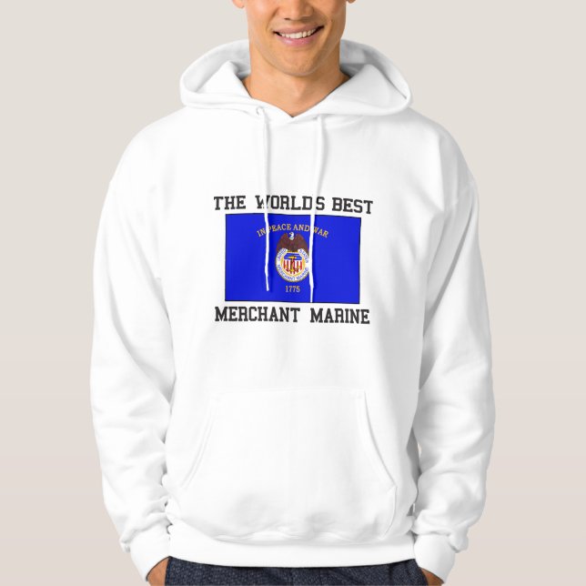 Veste À Capuche La meilleure marine marchande (Devant)