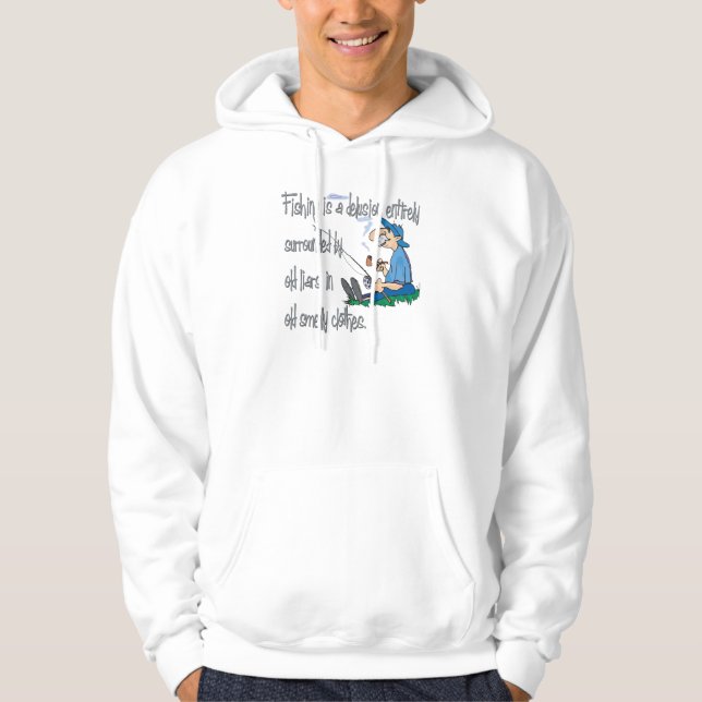 Veste À Capuche La pêche est une illusion (Devant)