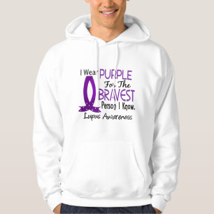 Veste À Capuche La personne la plus courageuse je sais le lupus