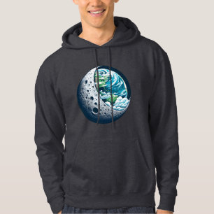 Veste À Capuche La planète Terre et sa lune : Merveille céleste