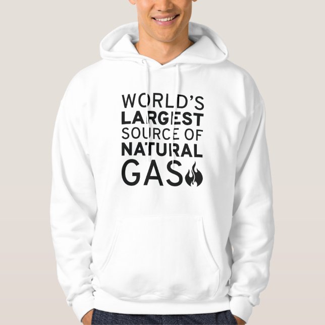Veste À Capuche La Plus Grande Source De Gaz Naturel Au Monde (Devant)