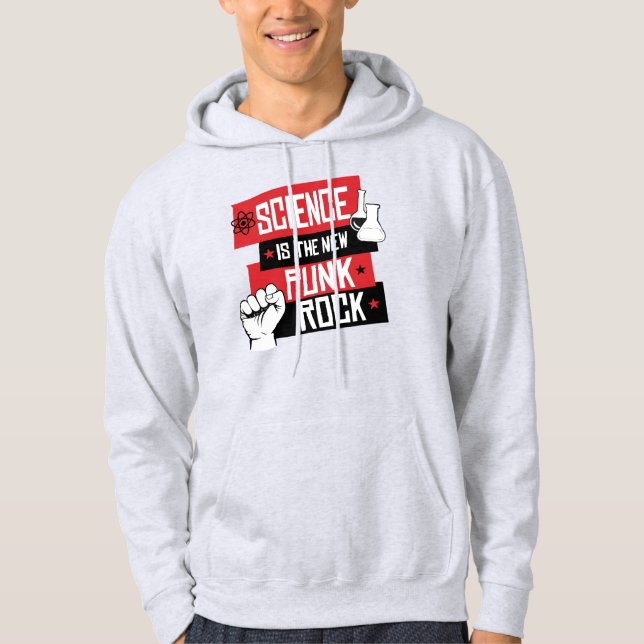 VESTE À CAPUCHE LA SCIENCE EST LE NOUVEAU ROCHER DE PUNK (Devant)