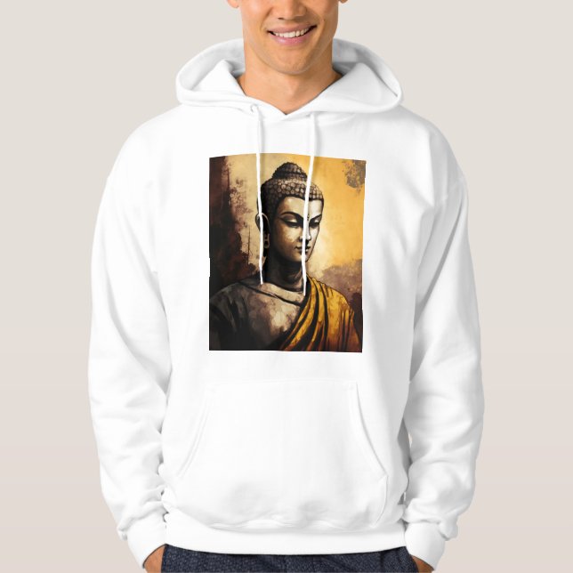 Veste À Capuche La sérénité de la méditation de l'aquarelle du Bou (Devant)