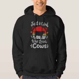 Veste À Capuche La vache juste une fille qui aime les vaches