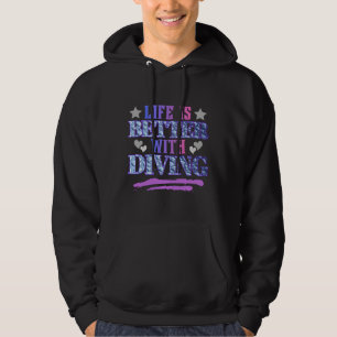 Veste À Capuche la vie est meilleure avec la plongée