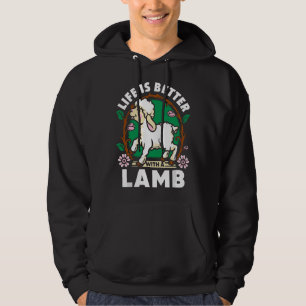 Veste À Capuche La vie est meilleure Lamb Lover ferme agriculteur 