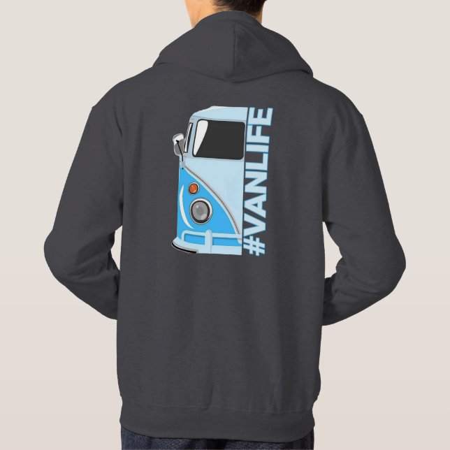 Veste À Capuche La Vie Van. Camping et surf. Unisexe (Dos)