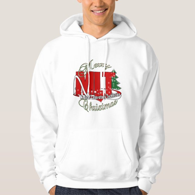 VESTE À CAPUCHE LABORATOIRE MÉDICALE TECH DE NOËL DE MLT (Devant)