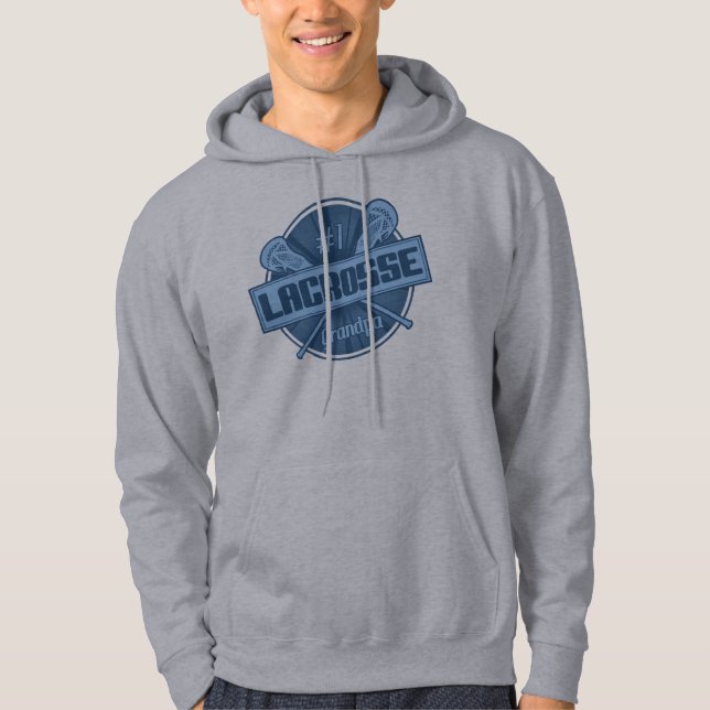 Veste À Capuche Lacrosse Grand-père Nom et numéro Retour Imprimer  (Devant)