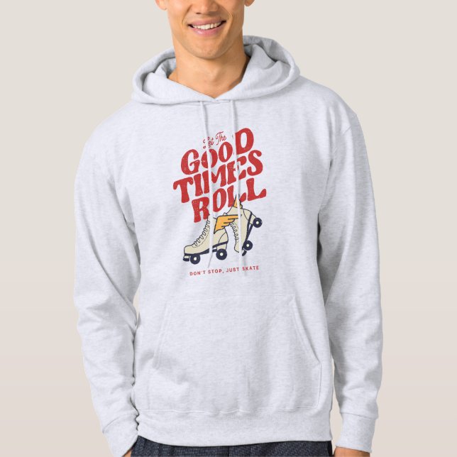 Veste À Capuche LAISSEZ LES BONS TEMPS ROULER 80s RETRO ROLLER SKA (Devant)