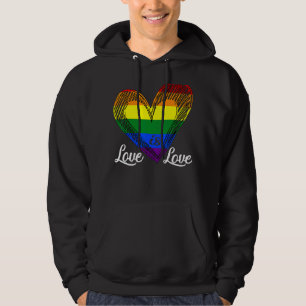 Veste À Capuche L'Amour Est Amour Coeur Lgbt Pride Gay Lesbian