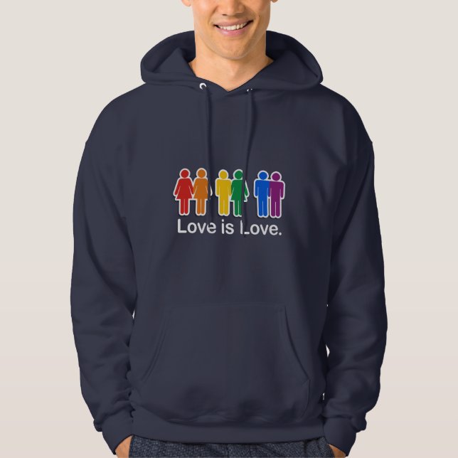 VESTE À CAPUCHE L'AMOUR EST BASIC D'AMOUR (Devant)