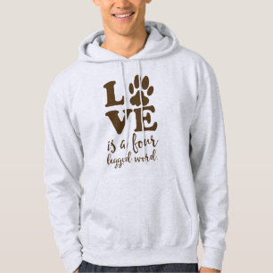 Veste À Capuche L'amour est un amoureux des animaux à jambes du