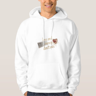 Veste À Capuche L'amour et l'argent ne se mélangent pas" Typograph