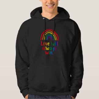 Veste À Capuche L'amour gagnera toujours Pride Rainbow child LGBT