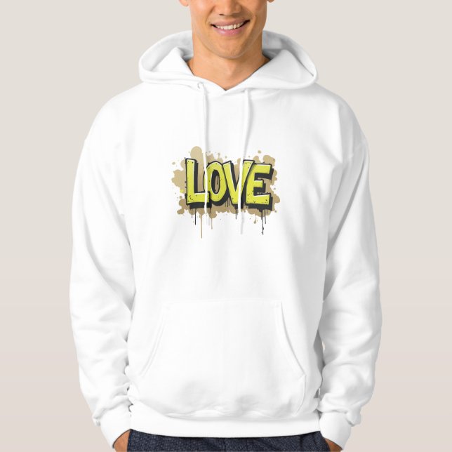 Veste À Capuche L'amour urbain fleurit (Devant)