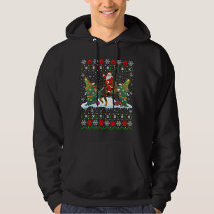 Veste À Capuche L'Amoureux des chiens Doberman Xmas Ugly Père Noël