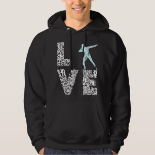 Veste À Capuche Lancer de poids en lançant de l'amour piste et pel